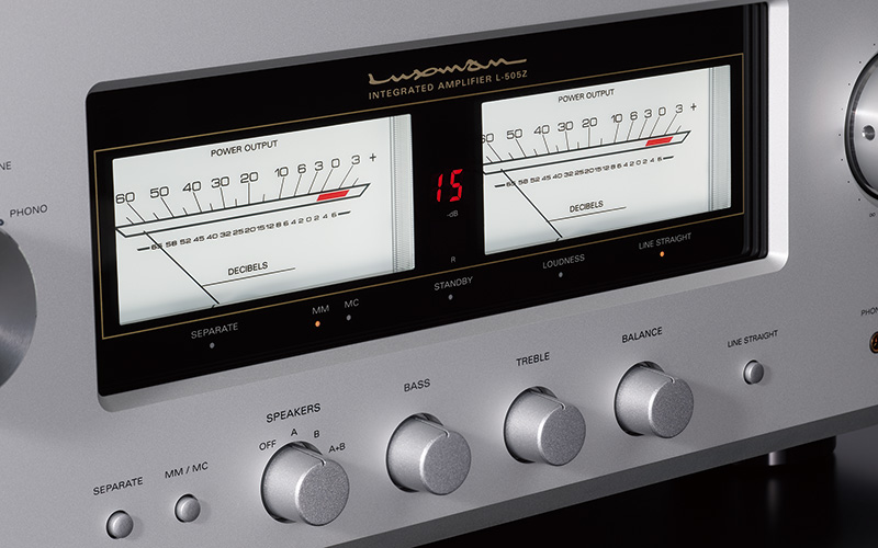 Large needle VU level meter and 7-segment LED