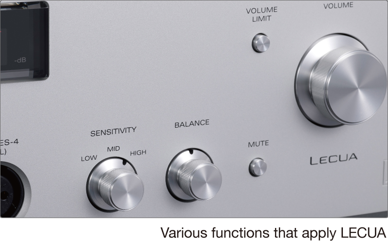 Various settings and adjustment functions<br>eliminate sound quality degradation